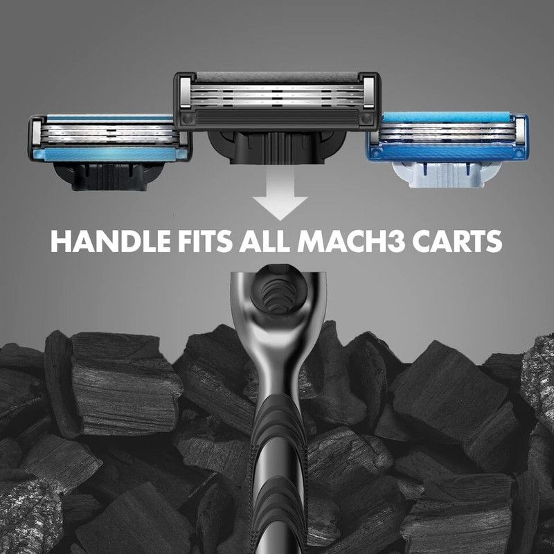 تیغ یدک ژیلت مدل MACH3 CHARCOAL بسته 4 عددی -  - 2