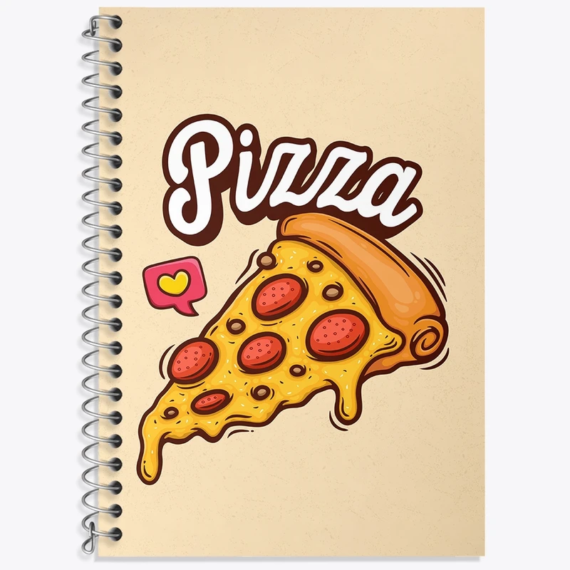 دفتر لغت 50 برگ خندالو طرح پیتزا  Pizza کد 31094