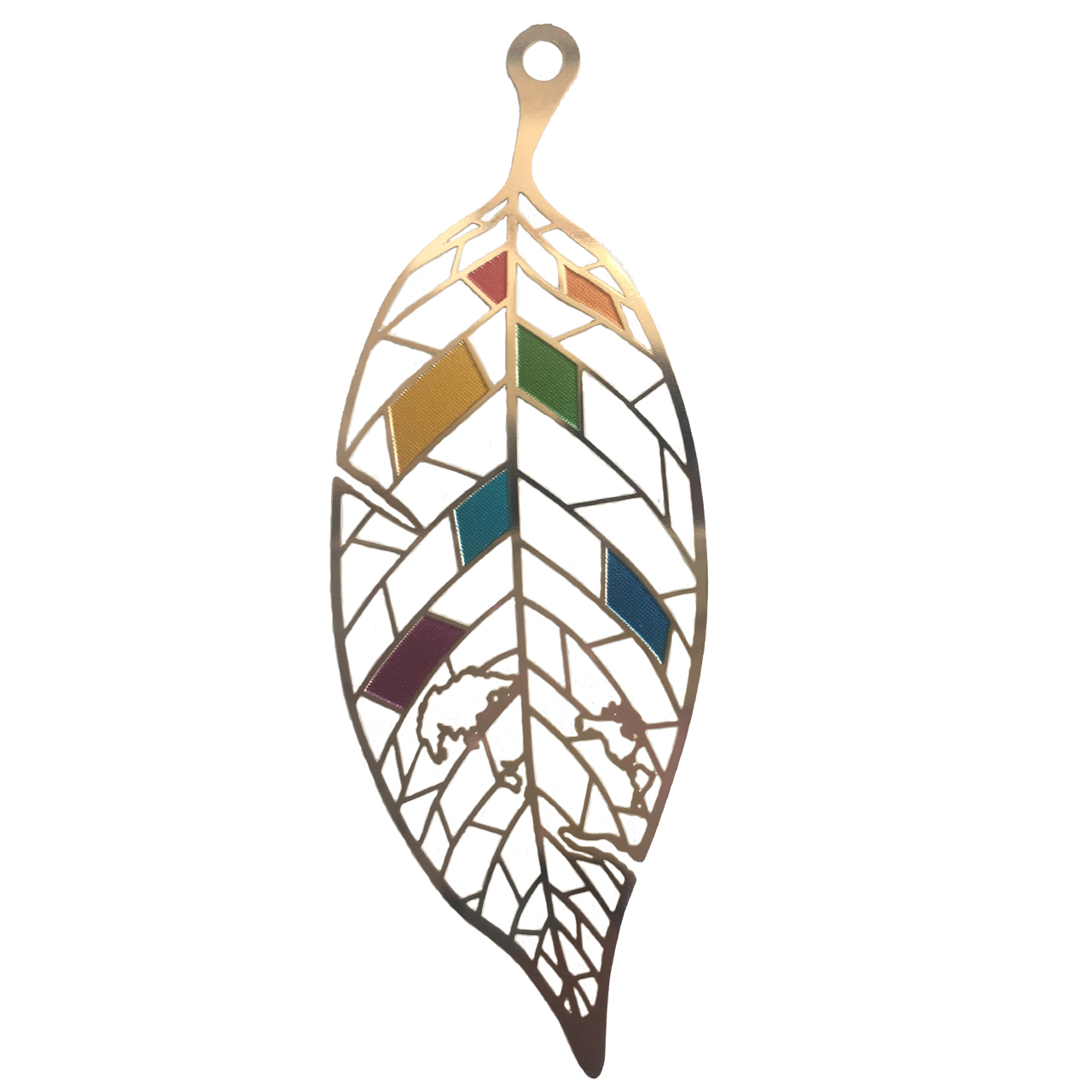 آویز گردنبند طرح برگ مدل KR27