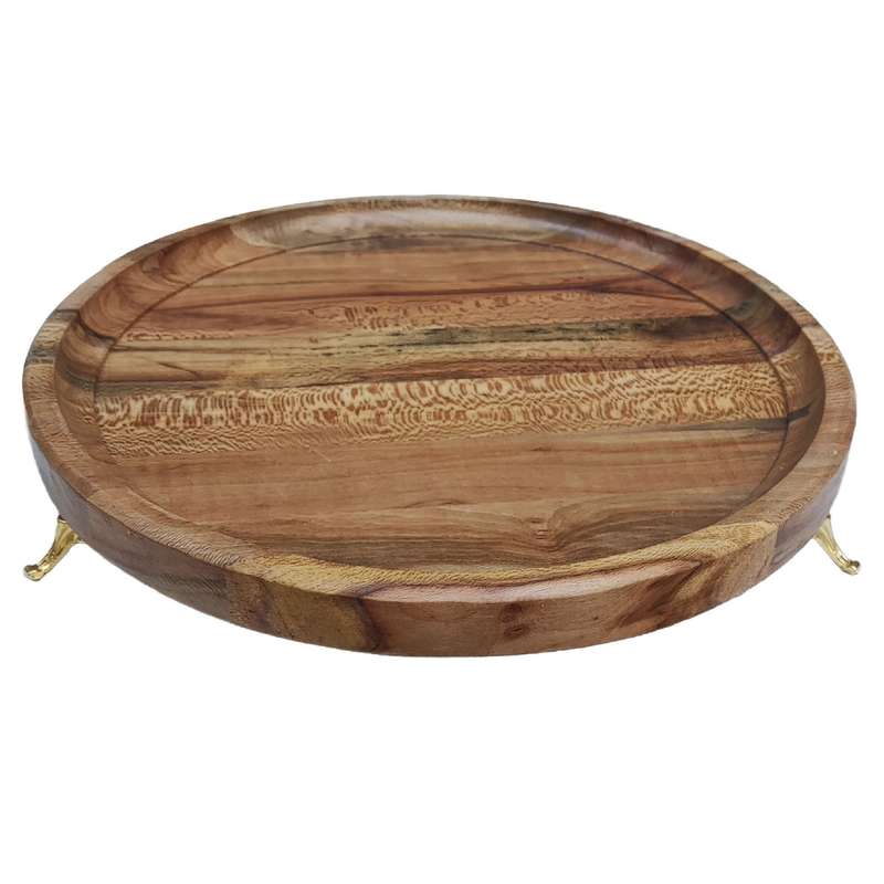 سینی سرو چوبیس مدل پایه دار کد 33