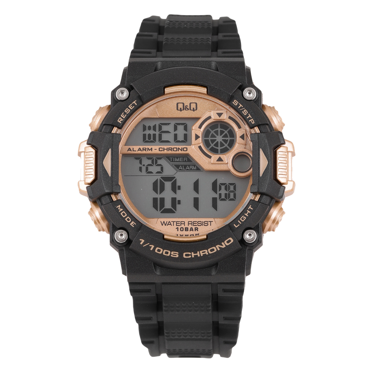 ساعت مچی دیجیتالی کیو اند کیو مدل m146j008y به همراه دستمال مخصوص برند کلین واچ