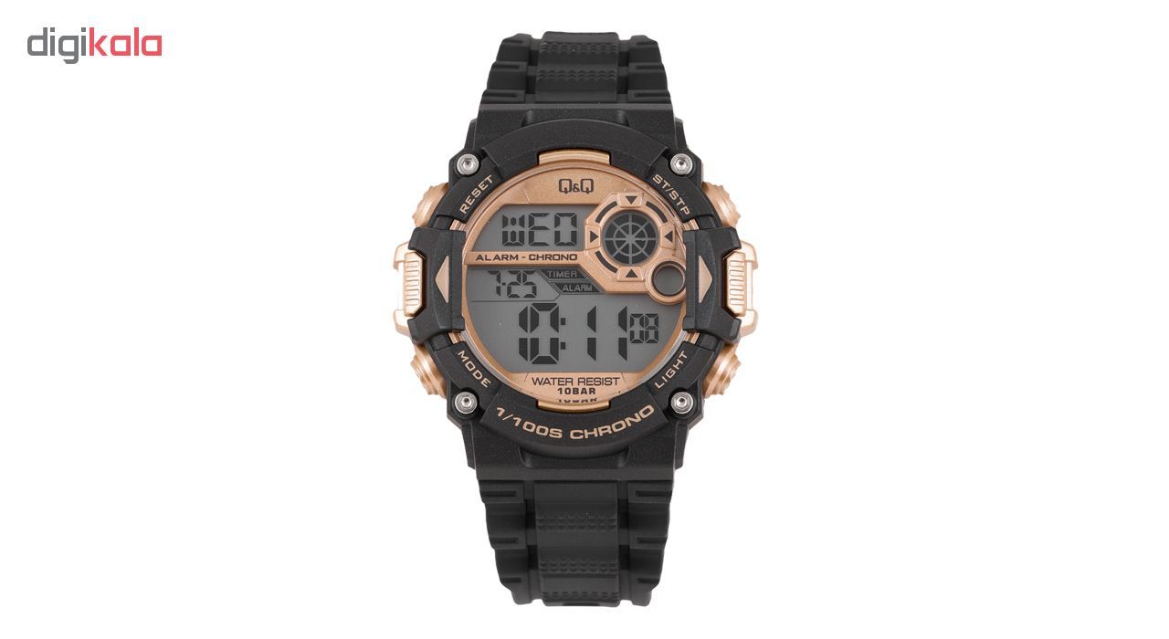 ساعت مچی دیجیتالی کیو اند کیو مدل m146j008y به همراه دستمال مخصوص برند کلین واچ -  - 2