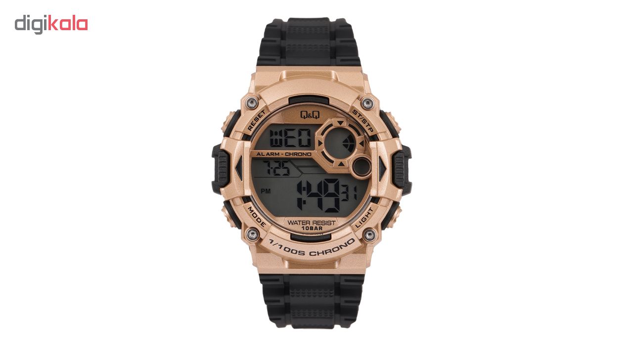 ساعت مچی دیجیتالی کیو اند کیو مدل m146j007y به همراه دستمال مخصوص برند کلین واچ