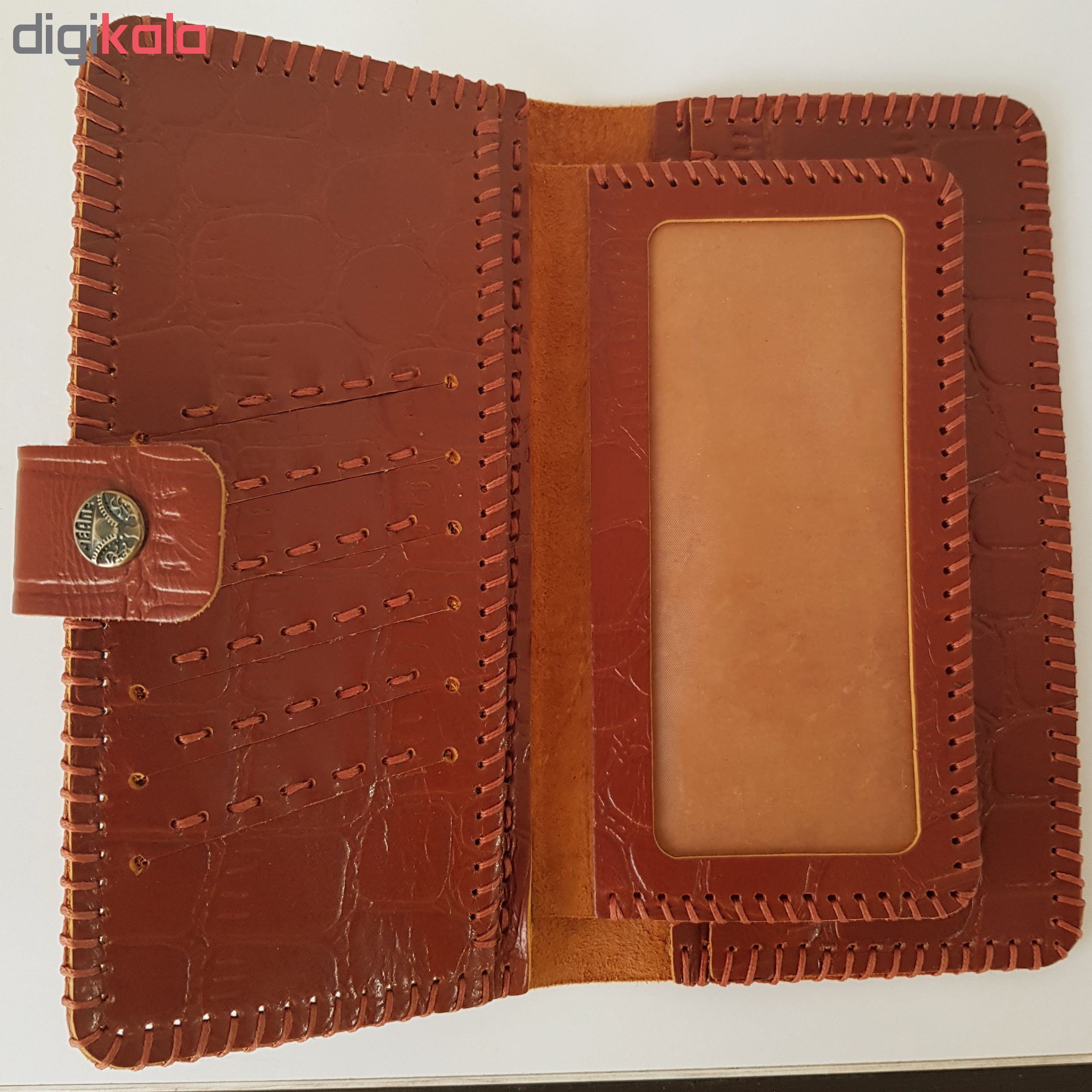 LEMONO hand-made natural cow leather wallet, Model Reyhan, Code KL745