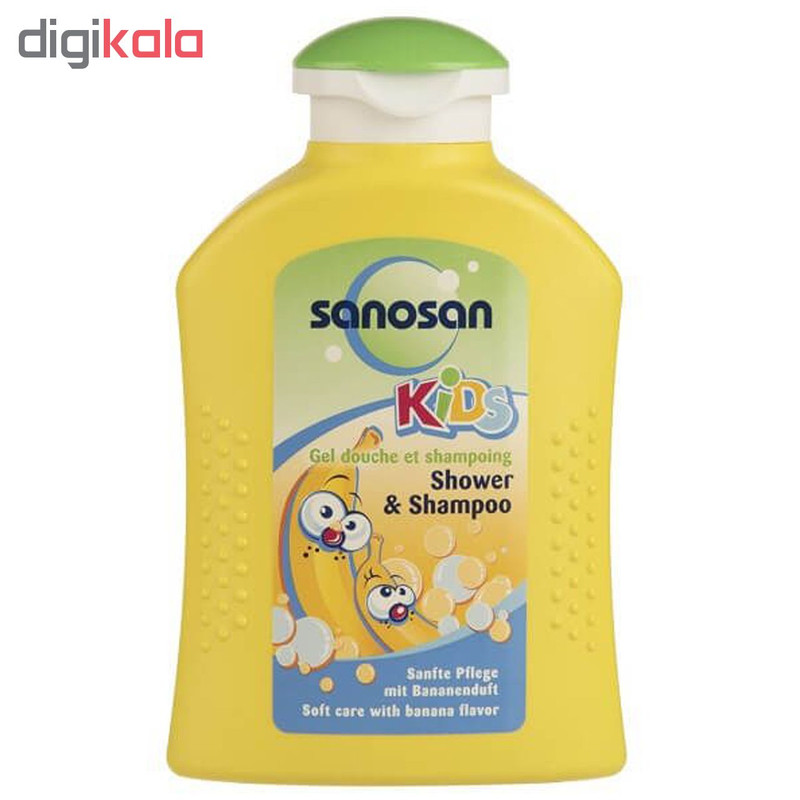 شامپو سر و بدن بچه سانوسان مدل Kids Banana حجم 200 میلی لیتر