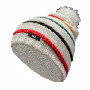 کلاه بافتنی بچگانه سام مدل 331 رنگ سفید