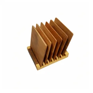 زیر لیوانی مدل گردو به همراه استند بسته 6 عددی