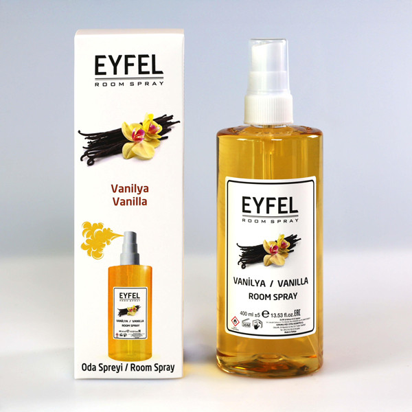 اسپری خوشبو کننده و تصفیه کننده هوا ایفل مدل Vanilla رایحه وانیل حجم 400 میلی لیتر