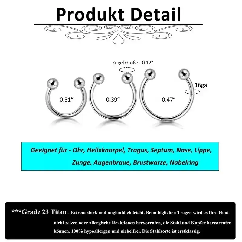 پیرسینگ بدن زنانه پایتخت مدل PS831 مجموعه 3 عددی