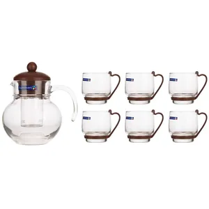 سرویس چای خوری 7 پارچه لومینارک مدل Baloon Brown