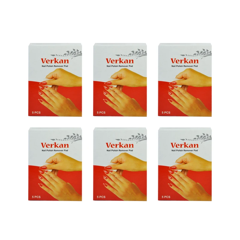 پد لاک پاک کن ورکان مدل Nail Polish بسته 6 عددی