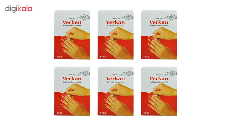 پد لاک پاک کن ورکان مدل Nail Polish بسته 6 عددی پد لاک پاک کن ورکان مدل Nail Polish بسته 6 عددی