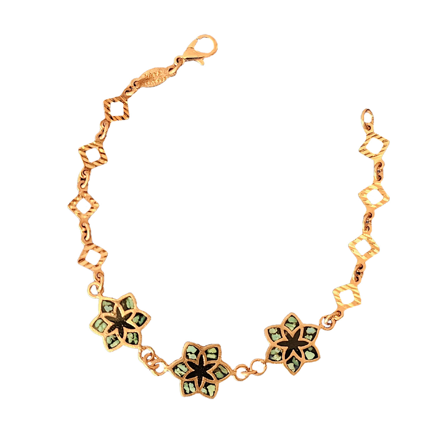 دستبند دستساز زنانه مدل فیروزه کوب کد S062