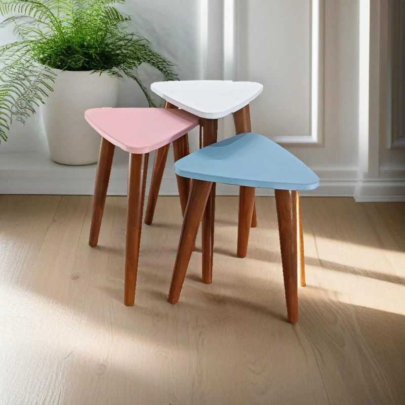  میز عسلی مدل لاین 324 کد 83 مجموعه سه عددی