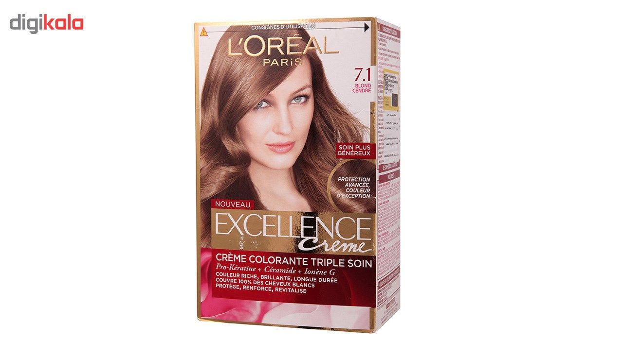 کیت رنگ مو لورآل مدل Excellence شماره 7.1 -  - 4