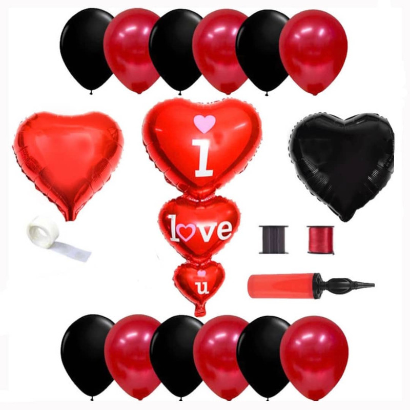بادکنک پارتی لند تهران مدل LOVE کد 4086 مجموعه 19 عددی