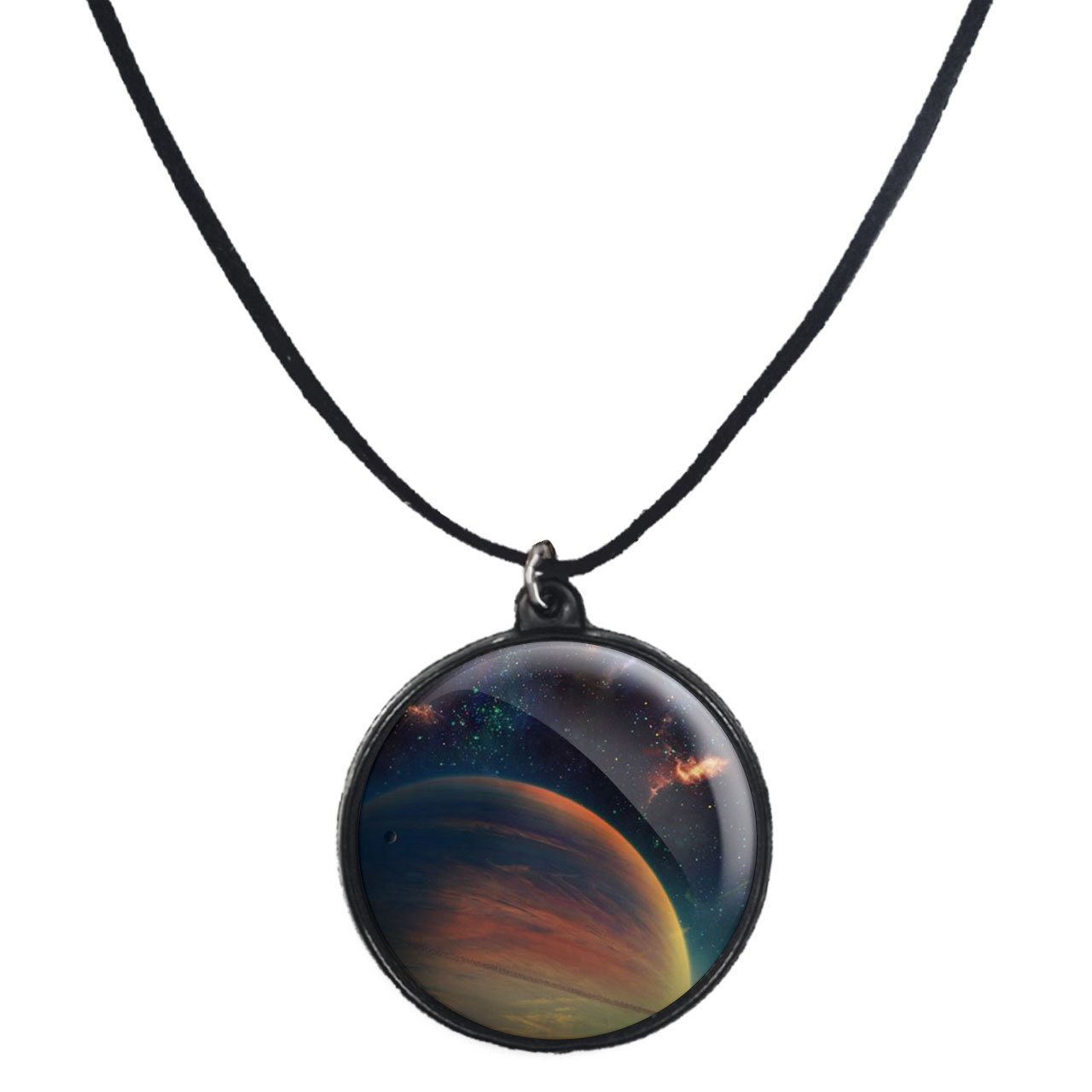 گردنبند پرمانه طرح سیاره ها کد pmb.25125 مدل دو طرفه