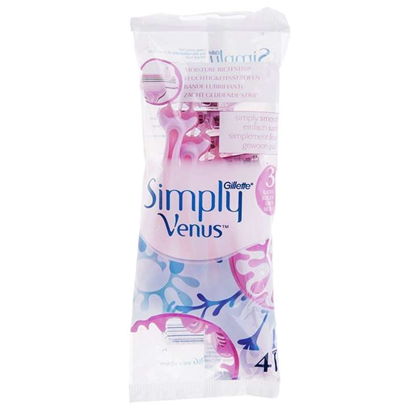 خود تراش ژیلت مدل Simply Venus 3 بسته 4 عددی خود تراش ژیلت مدل Simply Venus 3 بسته 4 عددی