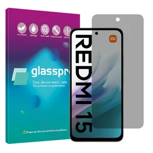 Glass pro Resistant model privacy screen protector suitable for Xiaomi Redmi 15 4G mobile phone