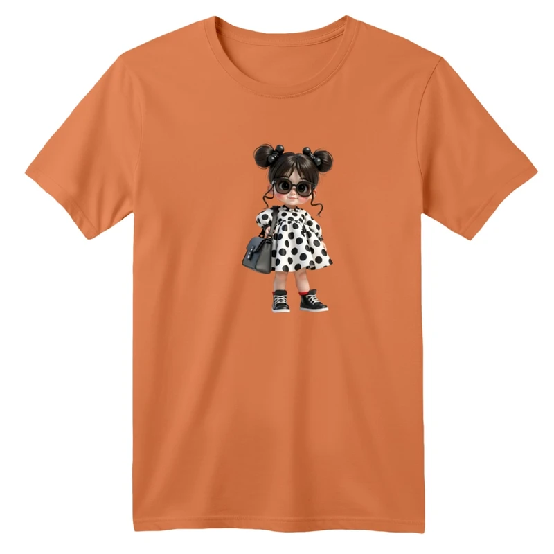 تی‌شرت آستین کوتاه بچگانه مدل دخترک کد 1