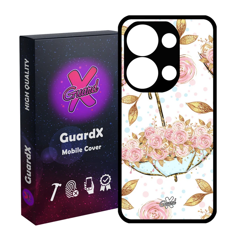 کاور گارد ایکس طرح Flower مدل Glass10107 مناسب برای گوشی موبایل شیائومی Redmi Note 13 Pro 4G / Poco M6 Pro 4G