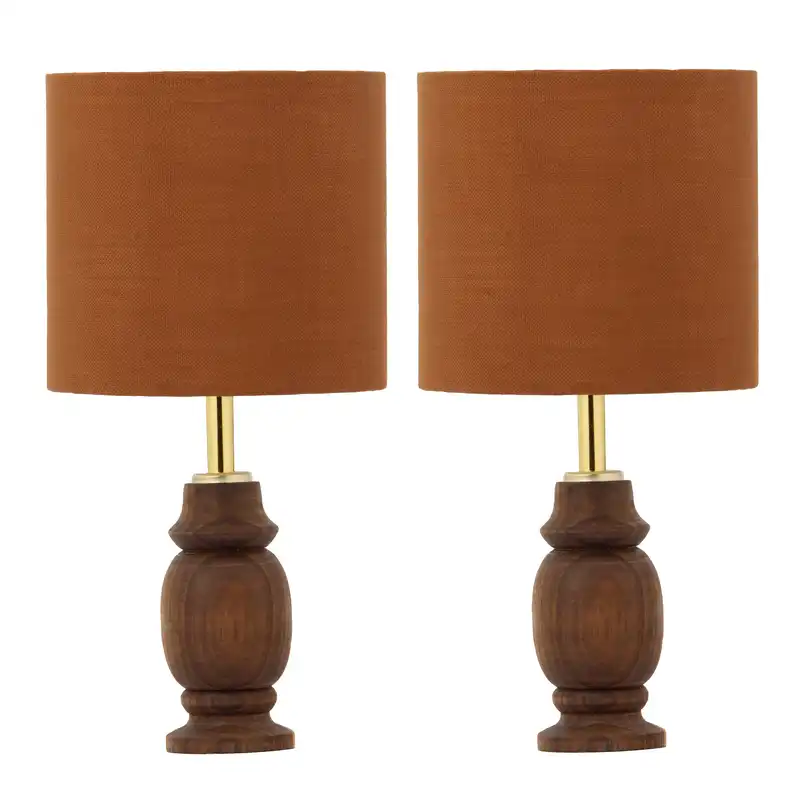 آباژور رومیزی مدل چوبی بومرنگ مینی کد 51 مجموعه دو عددی