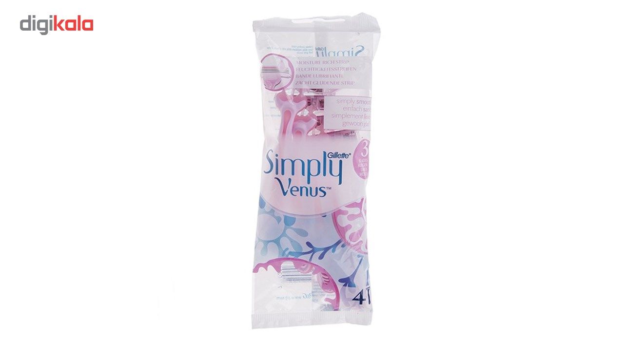 خود تراش ژیلت مدل Simply Venus 3 بسته 4 عددی -  - 2