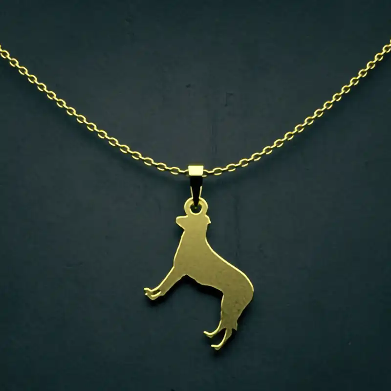 گردنبند طلا 18 عیار زنانه مدوپد مدل سگ کد J3-1-1189