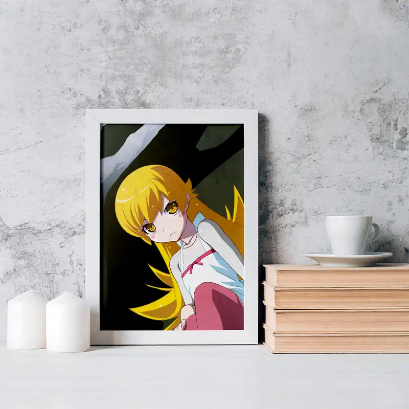 تابلو خندالو مدل شینوبو اوشینو انیمه مونوگاتاری کد 16214