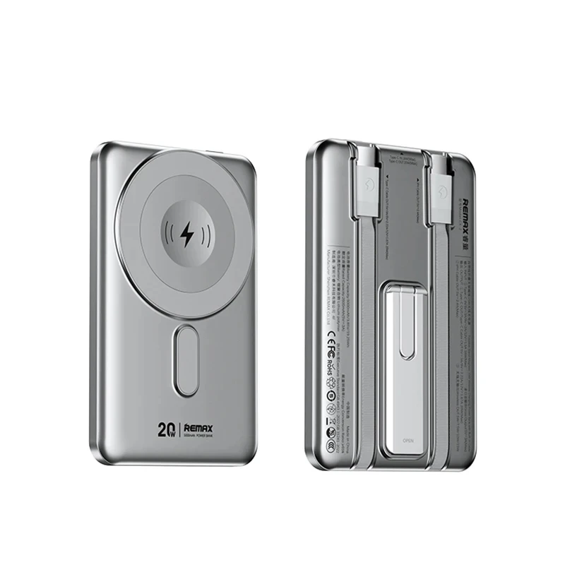 عکس شماره 5 : پاوربانک بی-سیم 20 وات ریمکس مدل cx-2 ظرفیت 10000 میلی آمپر ساعت