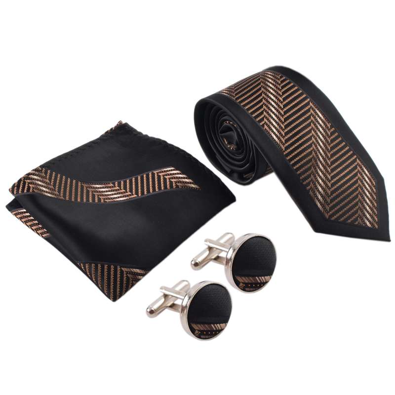 ست کراوات، دستمال و دکمه سردست  مدل VATE-LUXURY2070