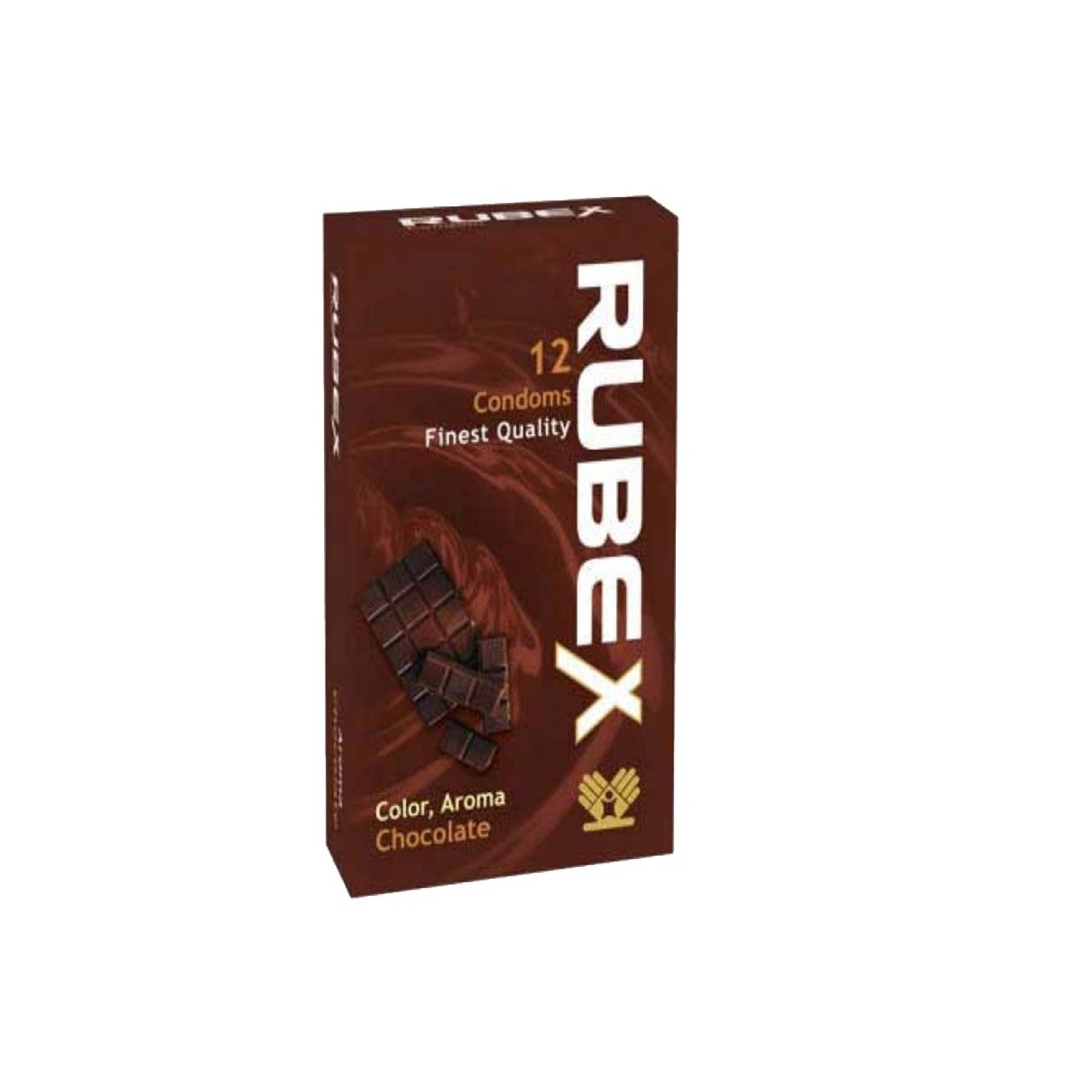 کاندوم روبکس مدل chocolate بسته 12 عددی