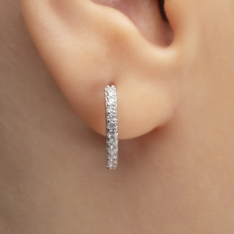 گوشواره نقره زنانه مدل AVN-G84