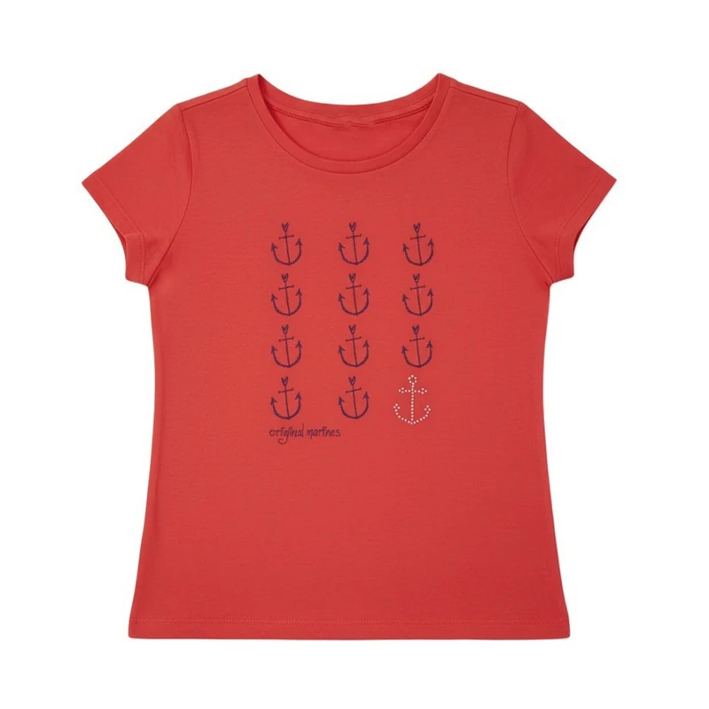 تی‌شرت آستین کوتاه دخترانه مدل 7057