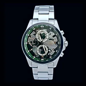 ساعت مچی عقربه‌ای کوارتز مردانه مدل سه موتور فعال کورنوگراف جهان نما کد 104