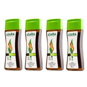 شامپو تقویت کننده و ضد ریزش مو آسارا مدل Herbal حجم 260 میلی لیتر بسته 4 عددی
