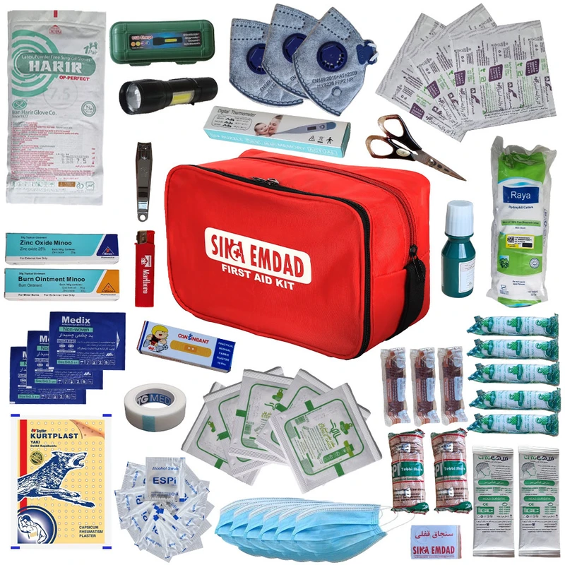 کیف کمکهای اولیه سینا امداد مدل A001R مجموعه 70 عددی