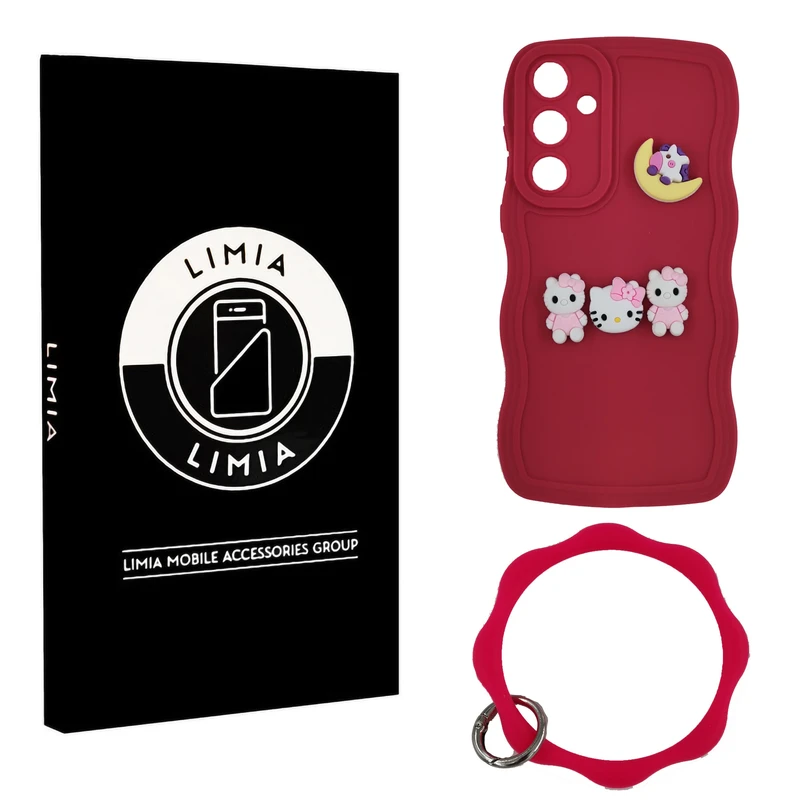 کاور لیمیا مدل فانتزی طرح عروسکی برجسته مناسب برای گوشی موبایل سامسونگ Galaxy A14 به همراه آویز