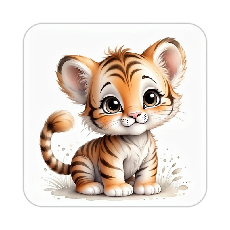 زیر لیوانی کاکتی طرح شیر مدل mp24356