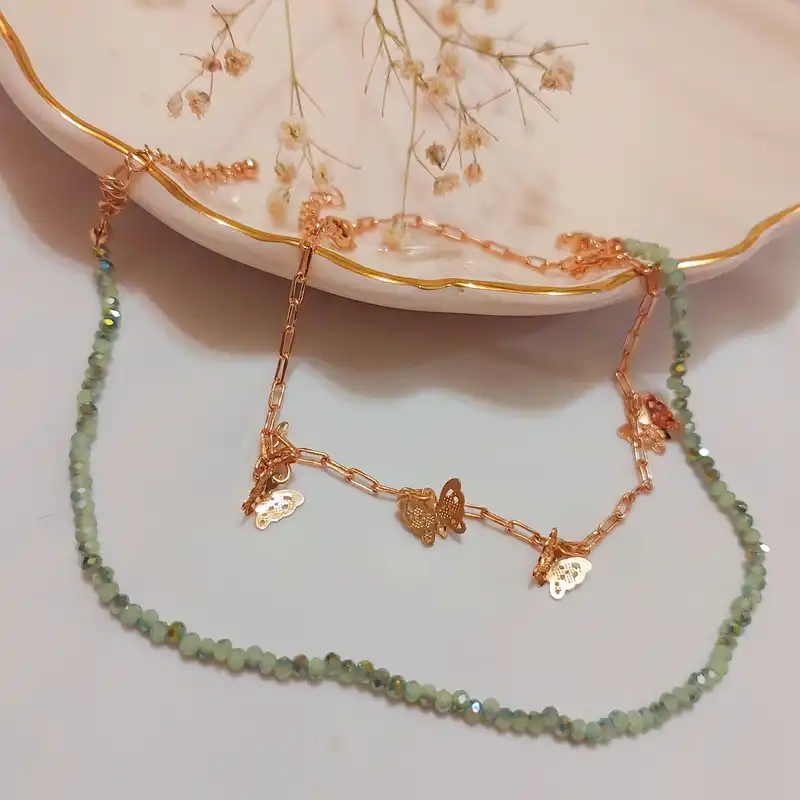 پابند زنانه مدل پروانه B مجموعه 2 عددی