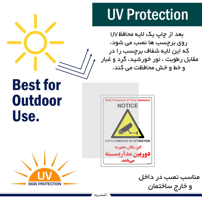 برچسب ایمنی مستر راد طرح این مکان مجهز به دوربین مدار بسته می باشد مدل HSE-OSHA-027 برچسب ایمنی مستر راد طرح این مکان مجهز به دوربین مدار بسته می باشد مدل HSE-OSHA-027