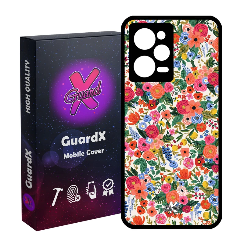 کاور گارد ایکس طرح گل مدل Glass10247 مناسب برای گوشی موبایل شیائومی Redmi Note 12 Pro 5G/Poco X5 Pro 5G/Note 12 Pro Pro speed