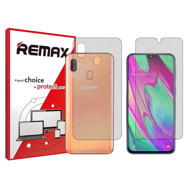 محافظ صفحه نمایش مات ریمکس مدل HyMTT مناسب برای گوشی موبایل سامسونگ Galaxy A40  به همراه محافظ پشت گوشی