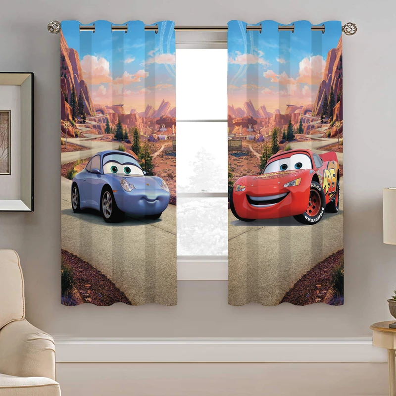 پرده نیروانا طرح ماشین ها کودک مدل مخمل کد 8363 سایز 140×200 سانتی متر