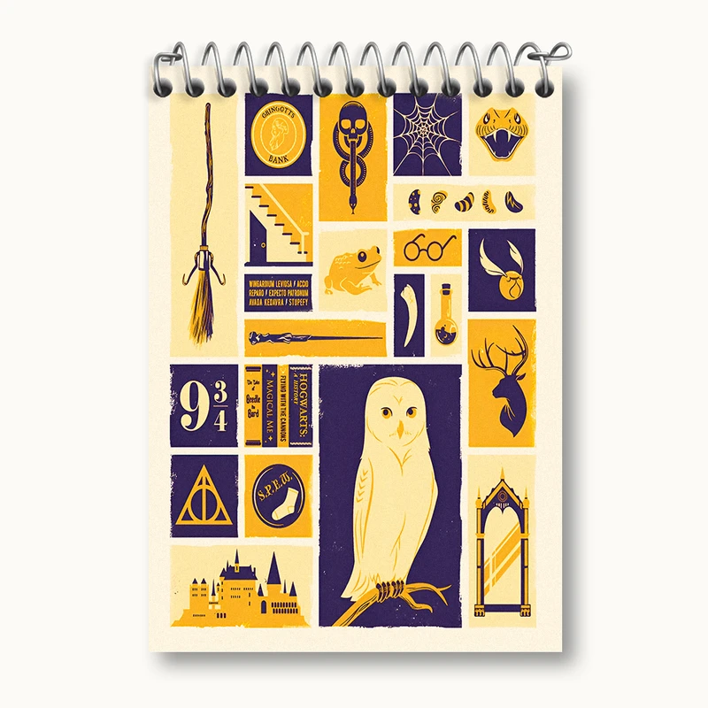 دفتر یادداشت 50 برگ خندالو طرح هری پاتر (Harry Potter) کد N3147