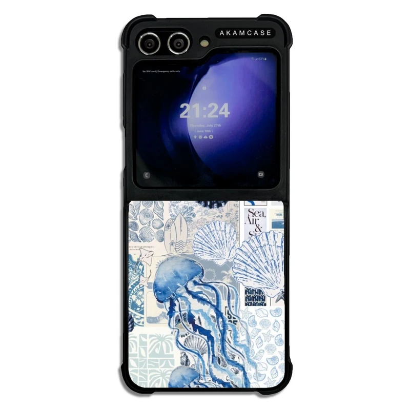 کاور آکام مدل AMC-WSGZFLIP5-BLUE-6 مناسب برای گوشی موبایل سامسونگ Galaxy Z Flip 5