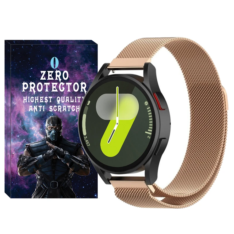 بند زیرو مدل Milanese ZR مناسب برای ساعت هوشمند سامسونگ Galaxy Watch 4/5/6/7/FE سایز 40/43/44/46/47 میلی متری