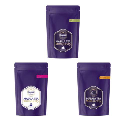 چای ماسالا آسورا خانواده رژیمی 250 گرم بسته 3 عددی