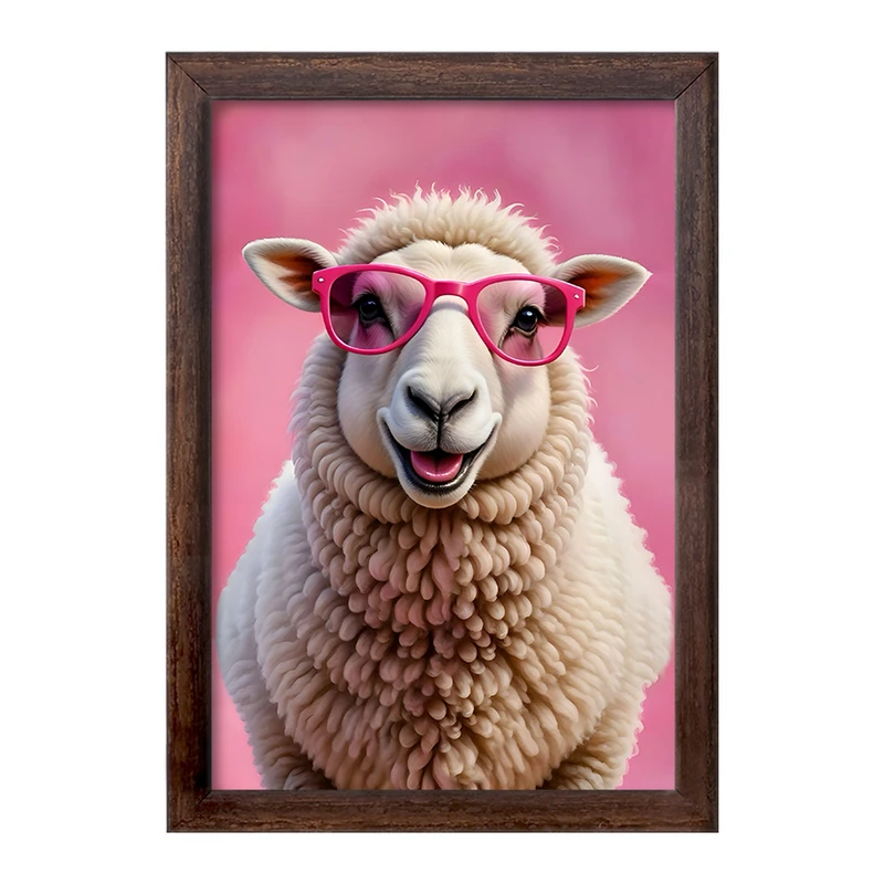 تابلو خندالو طرح گوسفند بامزه کد F6251