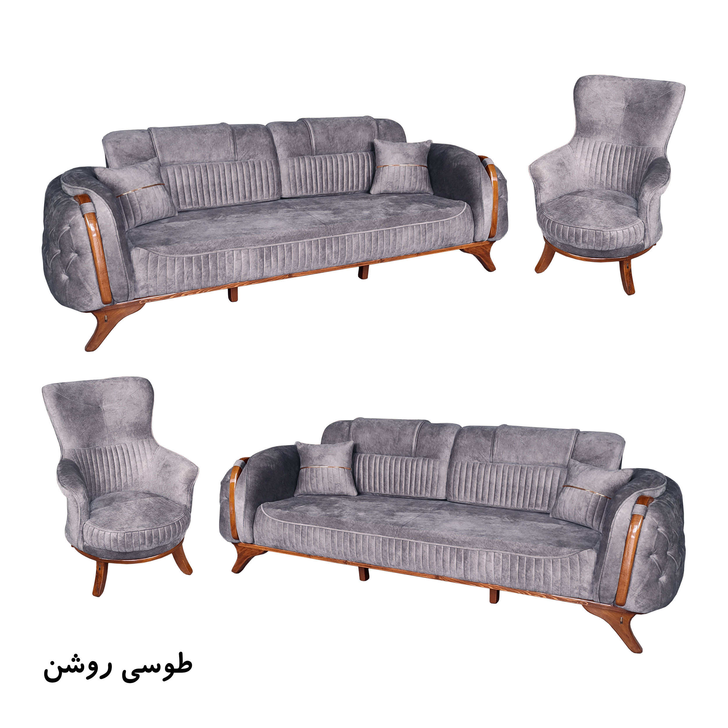مبل تختخواب شو هشت نفره هومزا مدل لیون کد Soft02